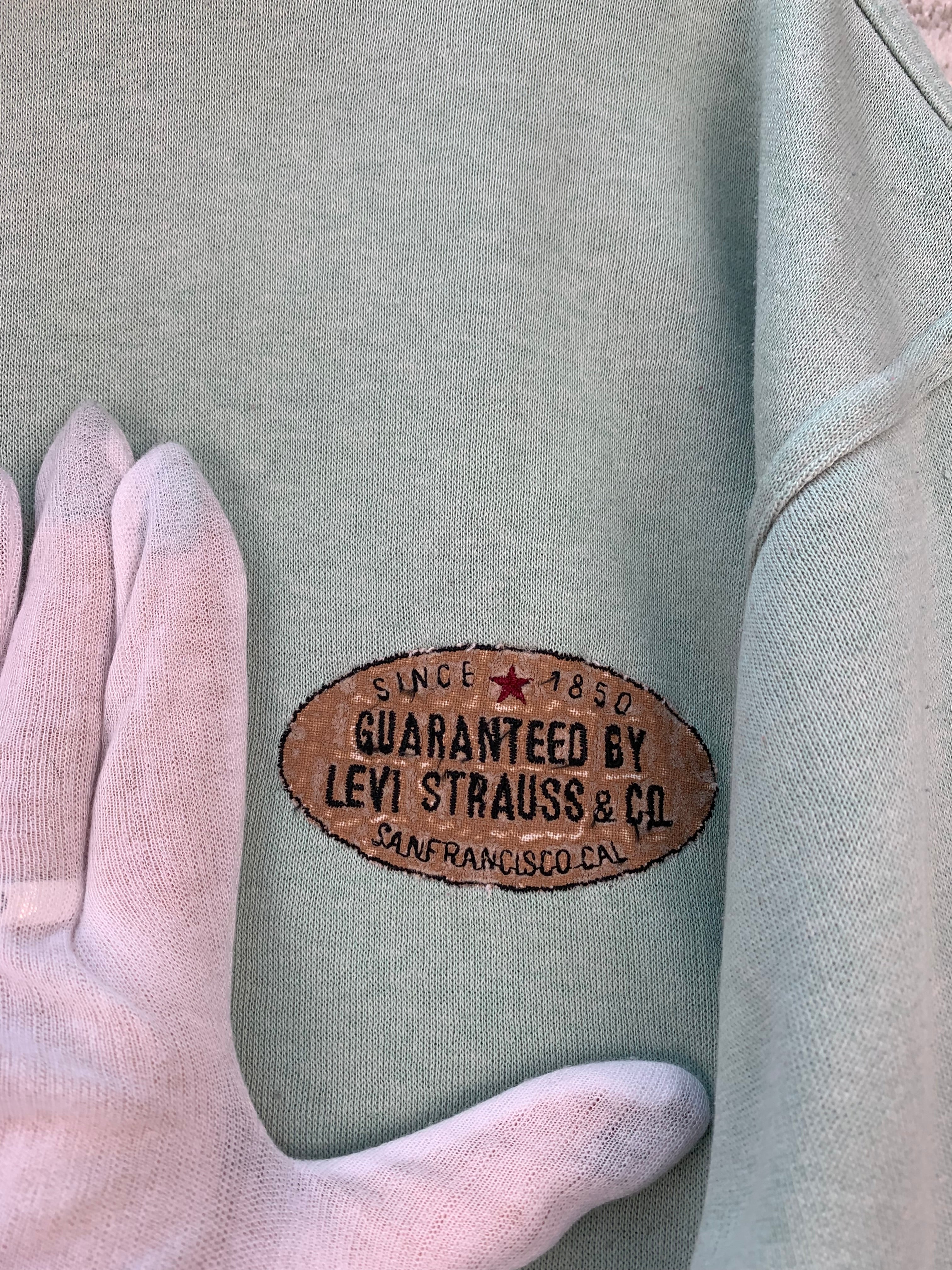LEVIS Teal Quarter Zip Sweatshirt