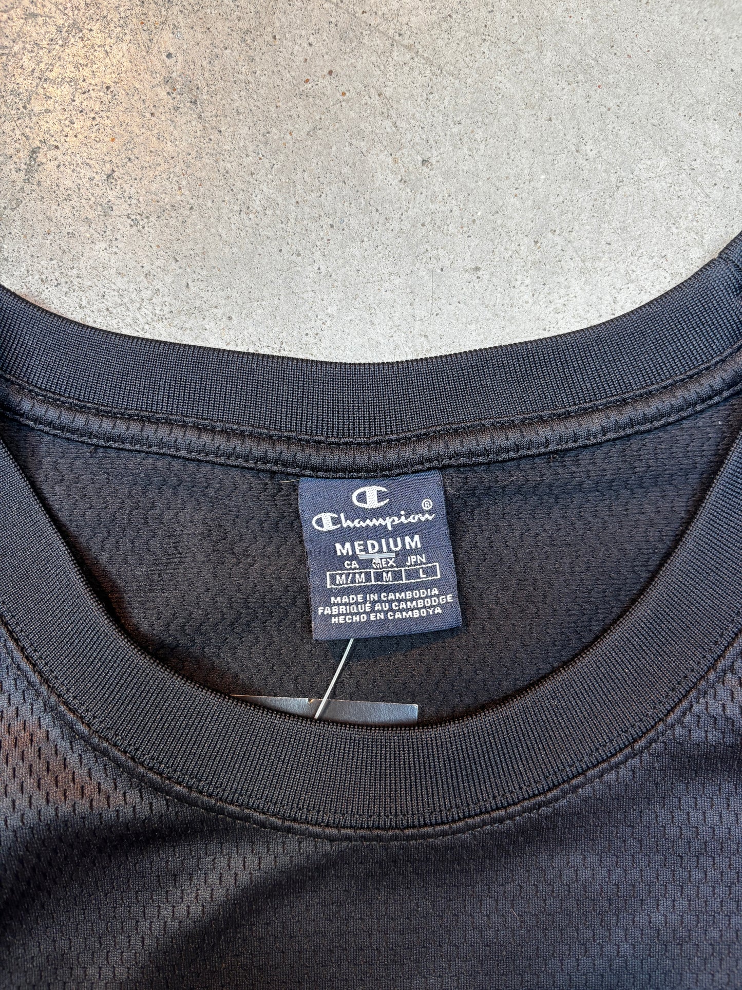 Champion USA Black and White Mesh Tank Top