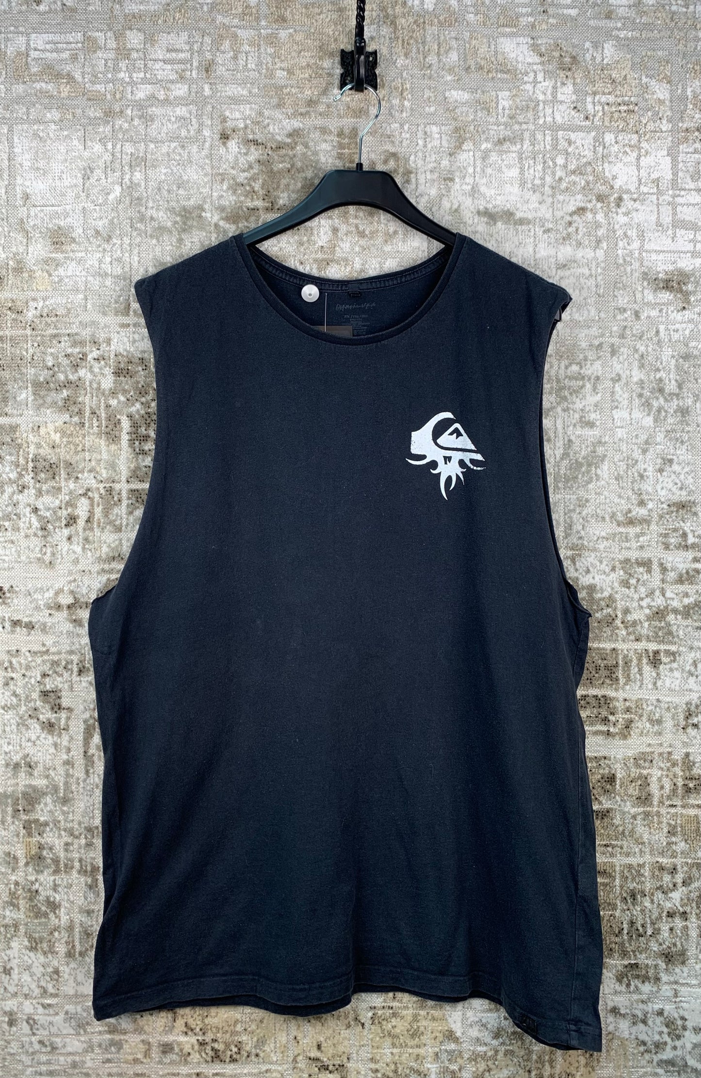 Mens Y2K Quiksilver Tank Top Dark Gray Sleeveless Shirt
