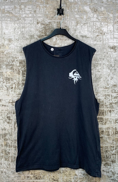 Mens Y2K Quiksilver Tank Top Dark Gray Sleeveless Shirt