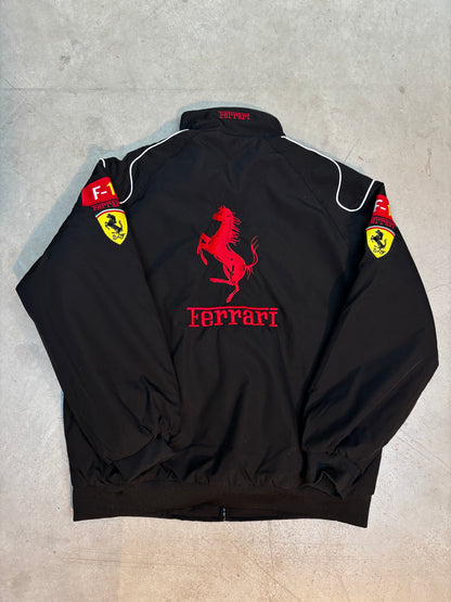 Y2K Unisex Black and Red Ferrari Racing Jacket