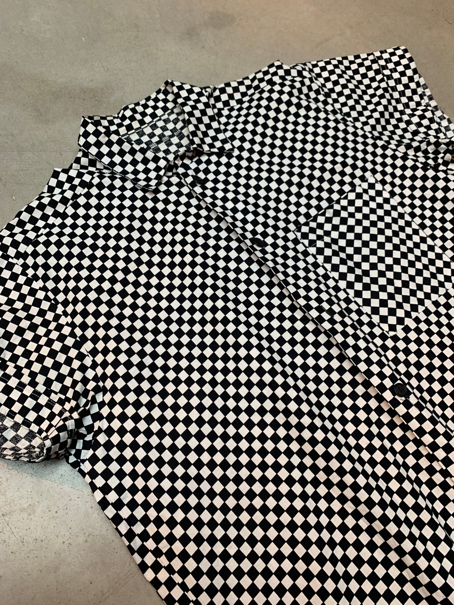 Y2K Unisex Oversized Checkered Button Up Shirt