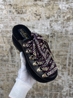 Hogan H466 Platform Lace Up Mules
