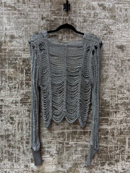 Womens Y2K Miss Sixty Silver Knit Sweater