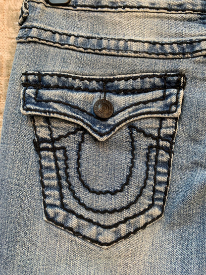 True Religion Light Wash Straight Jeans