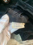 Vintage Velvet Zebra Faux Fur Trim Jacket