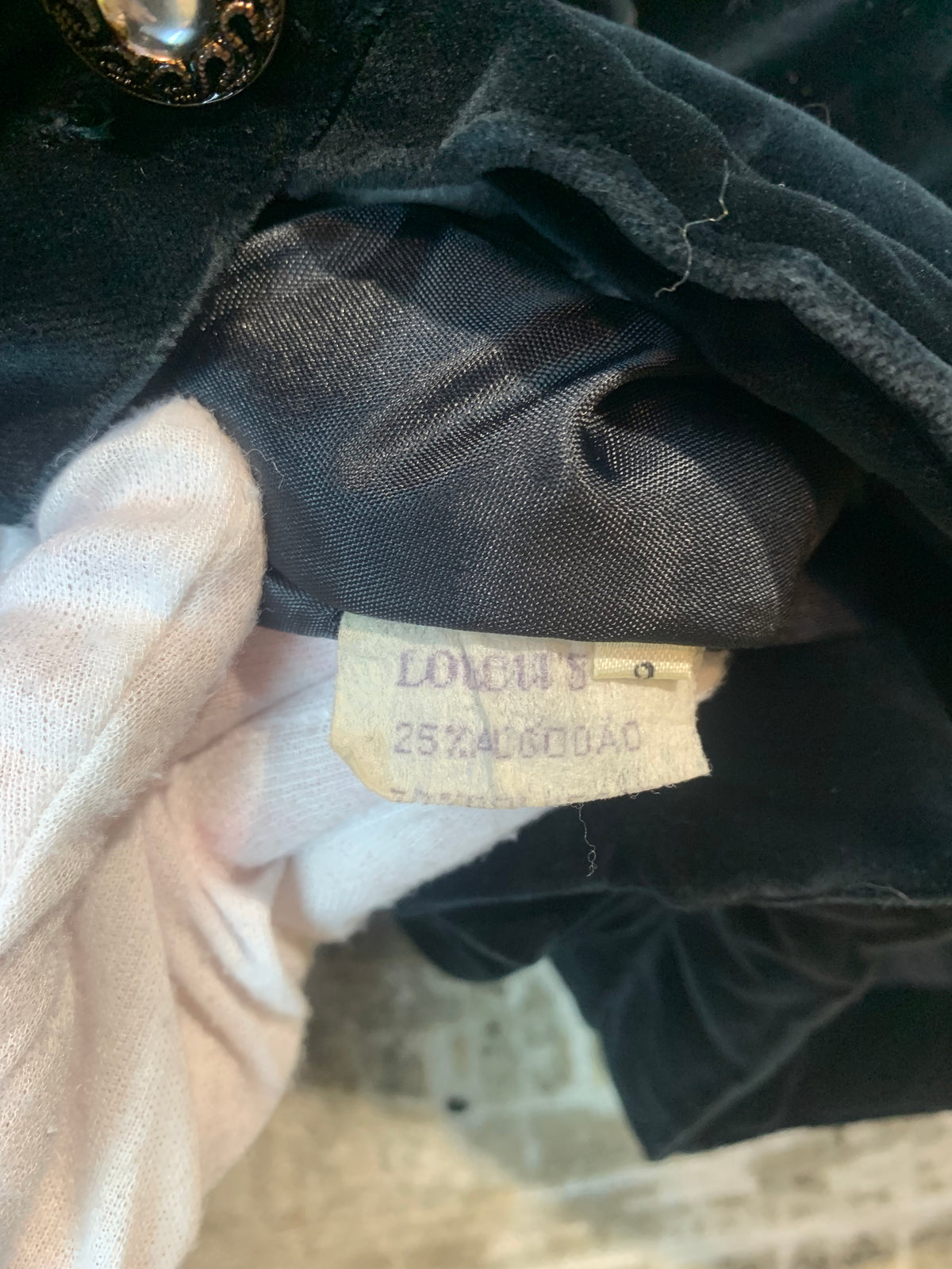 Vintage Velvet Zebra Faux Fur Trim Jacket