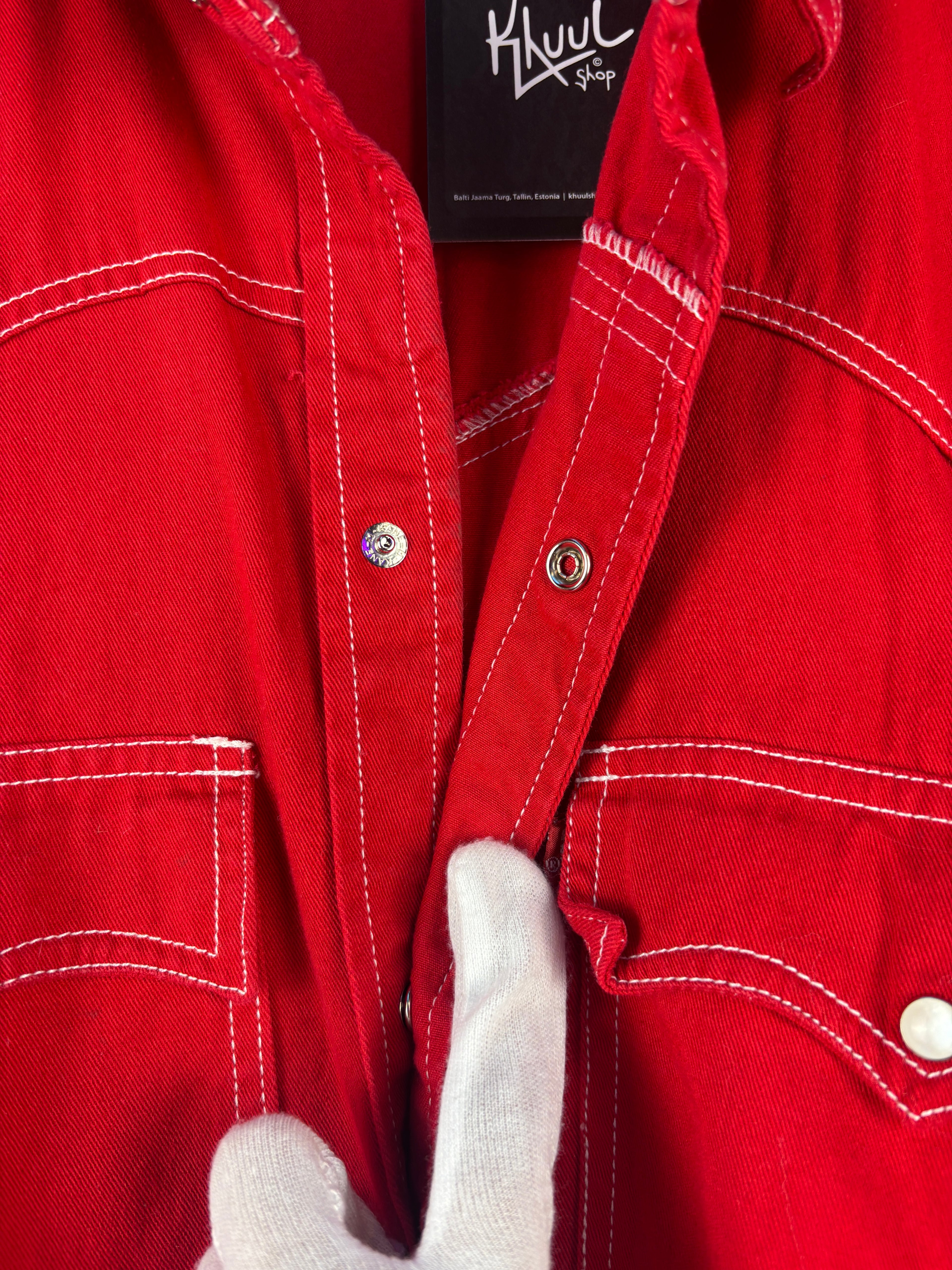 Men's Vintage Levi Strauss Red Western Shirt