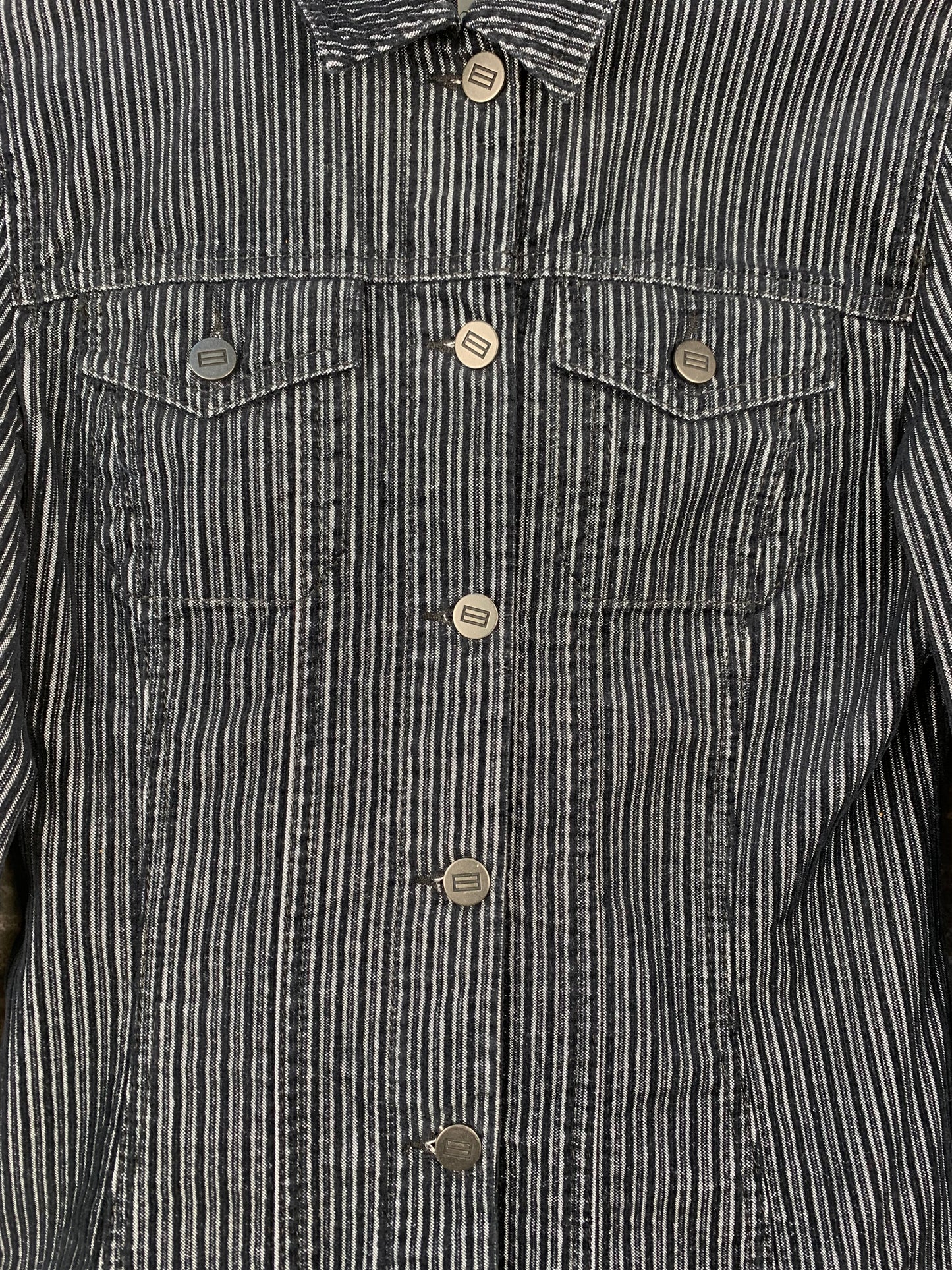 Womens Vintage Striped Velvet Monton Jacket