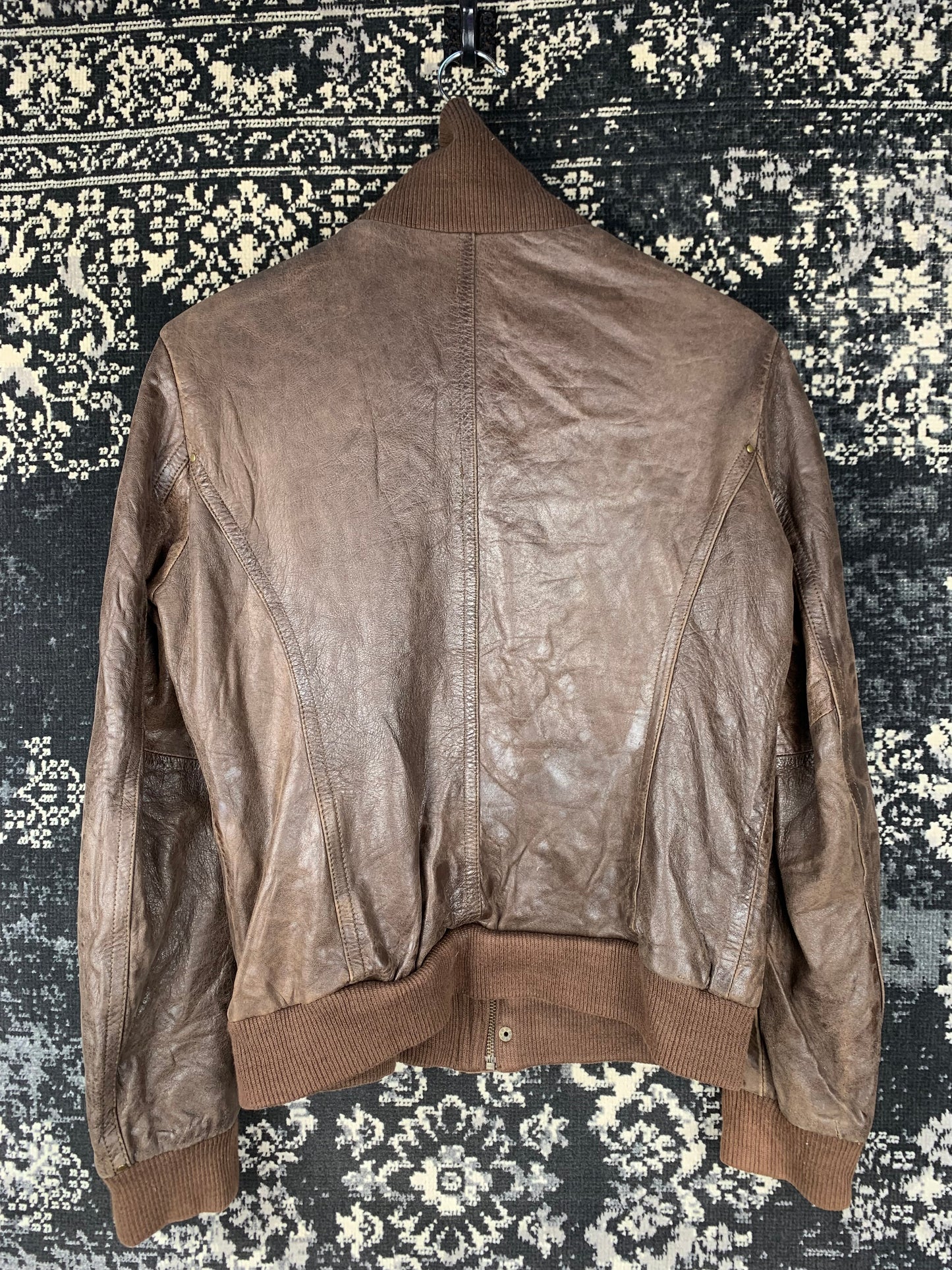 Y2K Women's Brown Faux Leather Jacket
