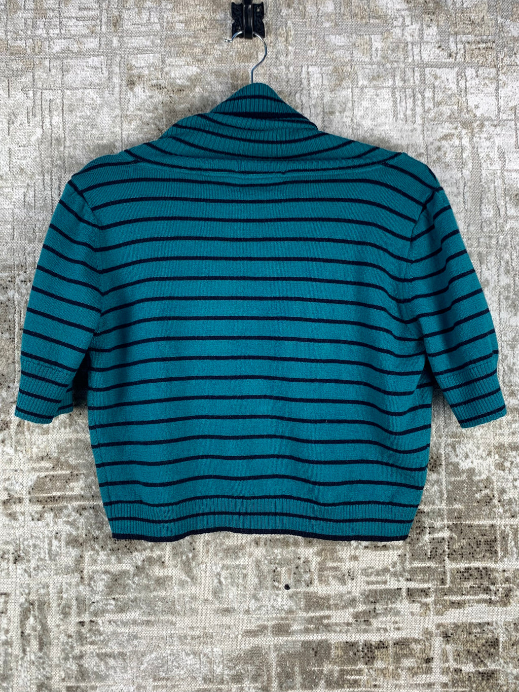 Womens Vintage Diesel Striped Quarter Sleeve Cardigan