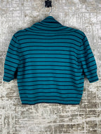 Womens Vintage Diesel Striped Quarter Sleeve Cardigan