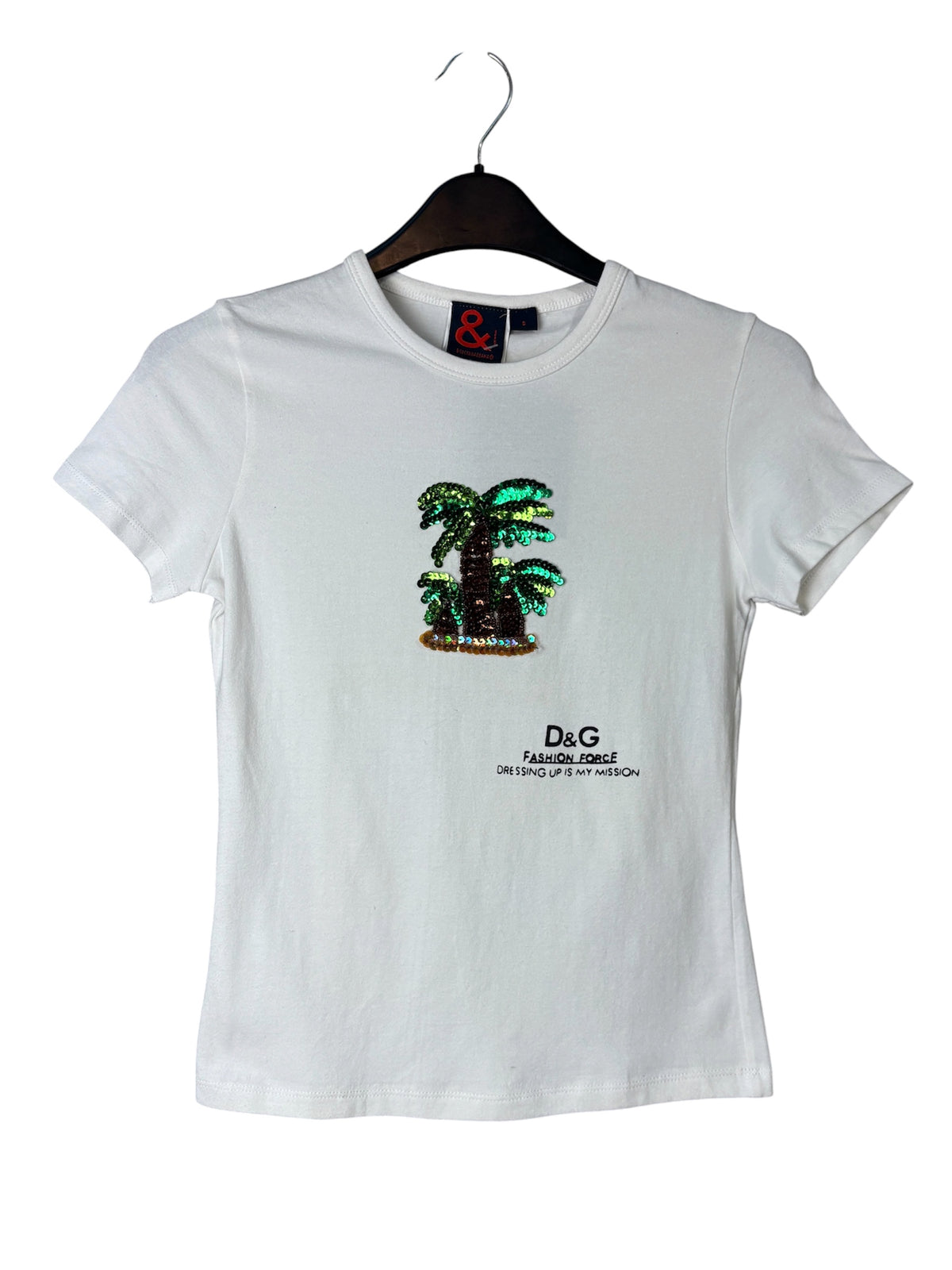 D&G Sequin Palm Tree Baby Tee