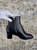 Ferragamo Cassaro Black Leather Ankle Boots