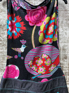 Custo Barcelona Floral Bird Denim Dress