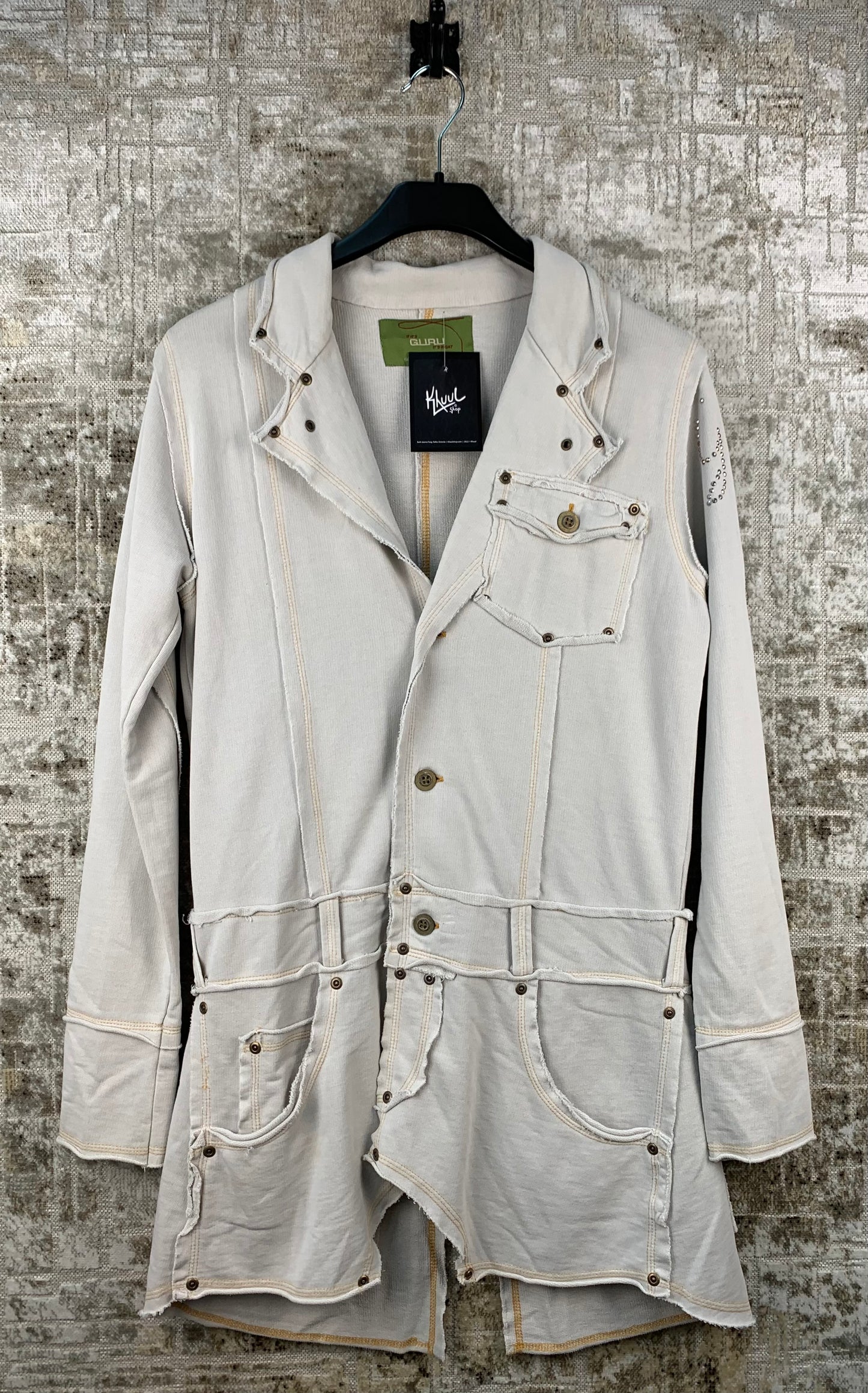 GURU Womens Y2K Off White Jean Coat