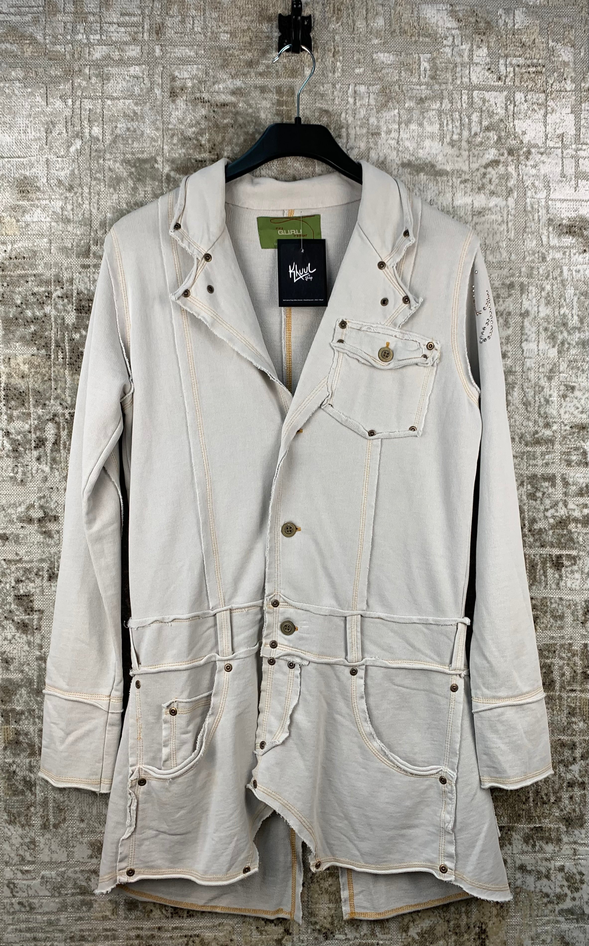 GURU Womens Y2K Off White Jean Coat