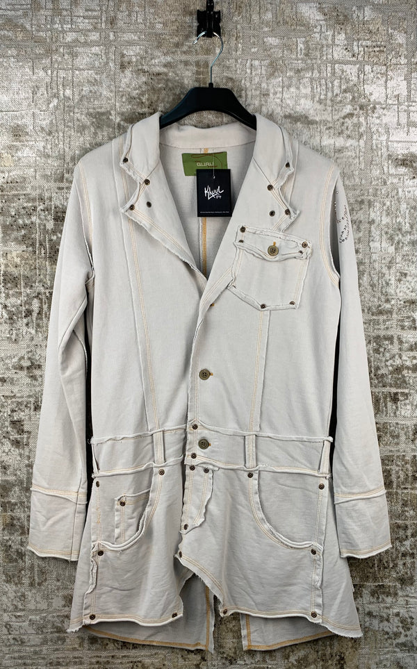GURU Womens Y2K Off White Jean Coat