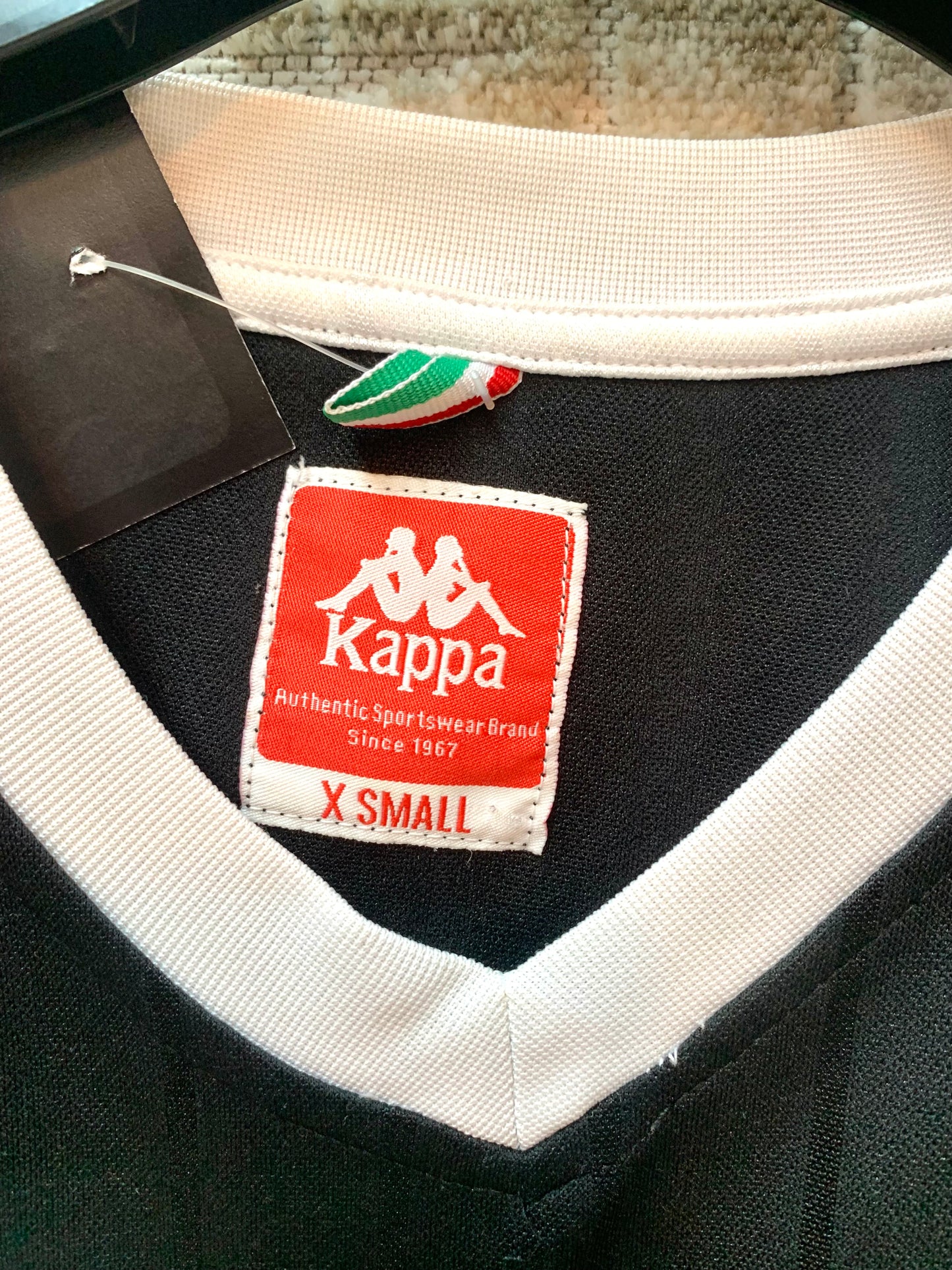 Kappa Pinstripe V-Neck Football Tee