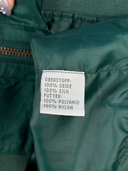 Mens Vintage Forest Green Bomber Jacket