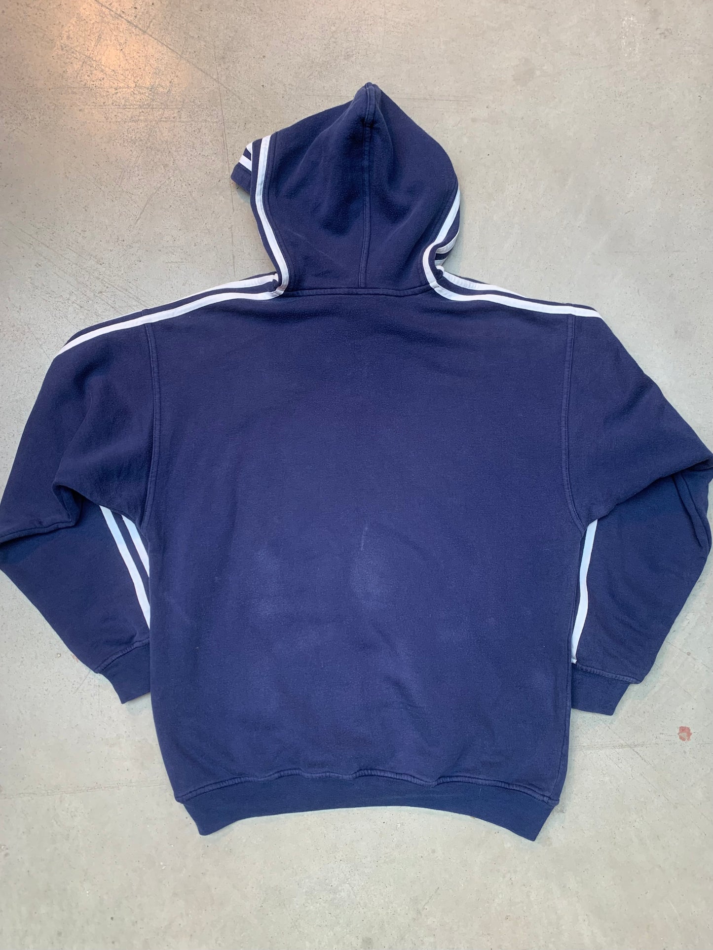 intage Men's Dark Blue Adidas Hoodie