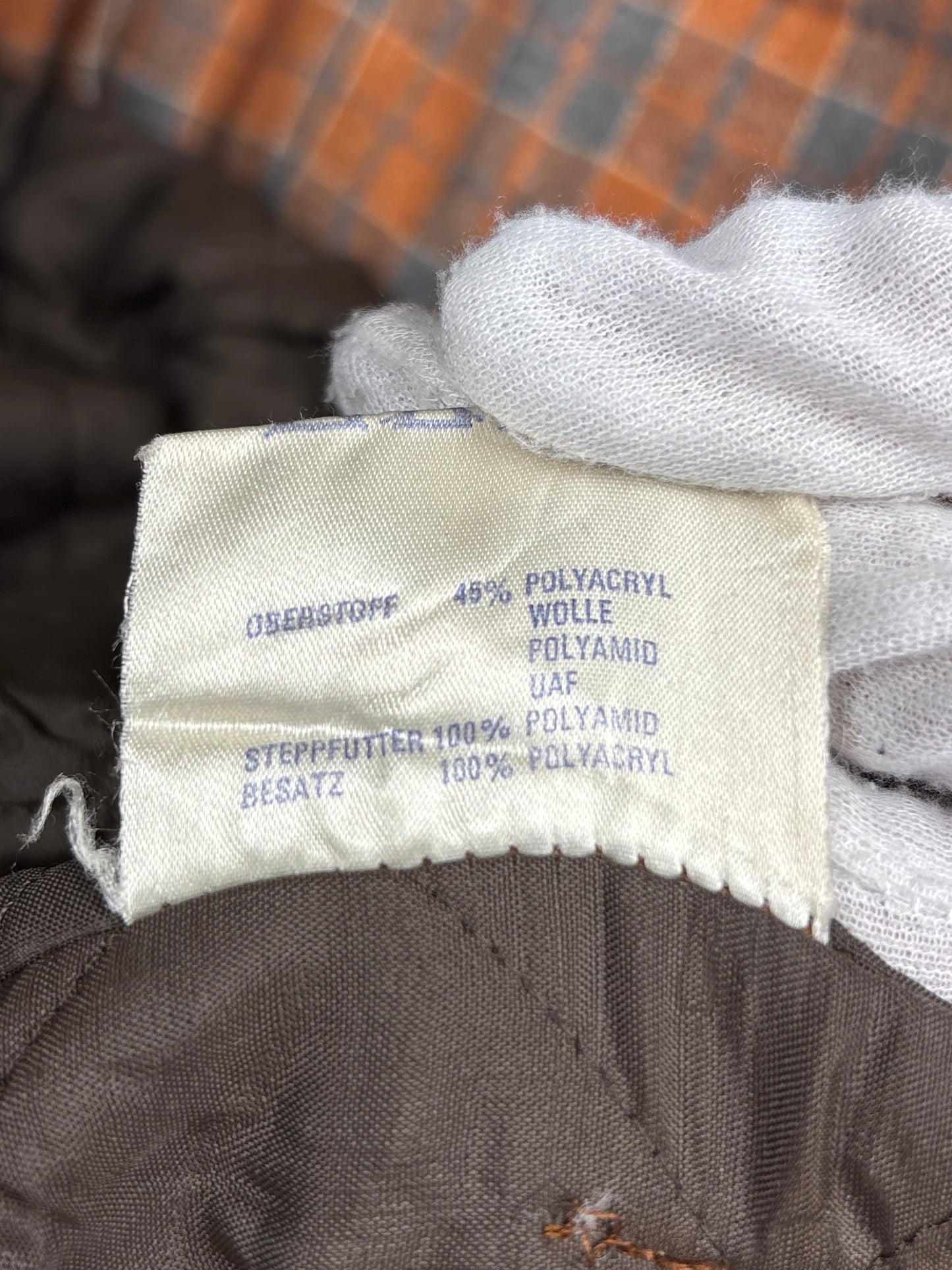 Men's Vintage Brown Checkered Flannel Jacket