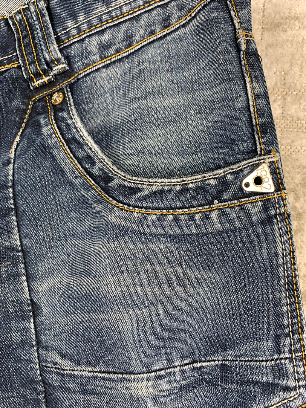 Mens Y2K Cars Blue Denim Jeans