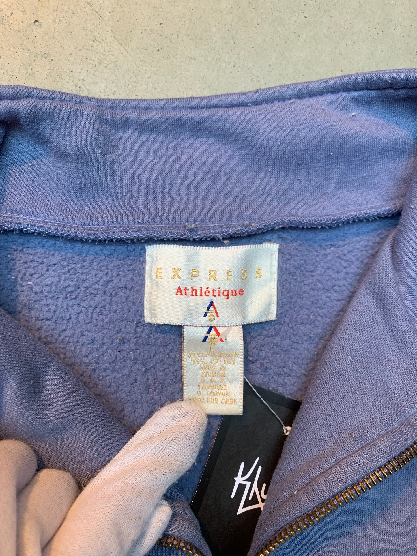 Vintage Men's Blue Department Athletique Pullover Sweatshirt
