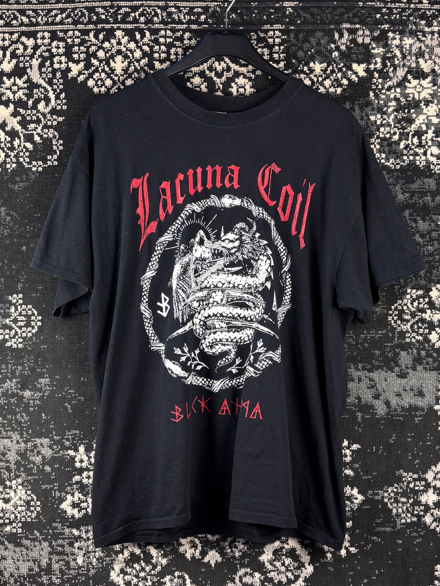 Vintage Lacuna Coil Black Metal Band Graphic T-Shirt