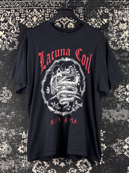 Vintage Lacuna Coil Black Metal Band Graphic T-Shirt