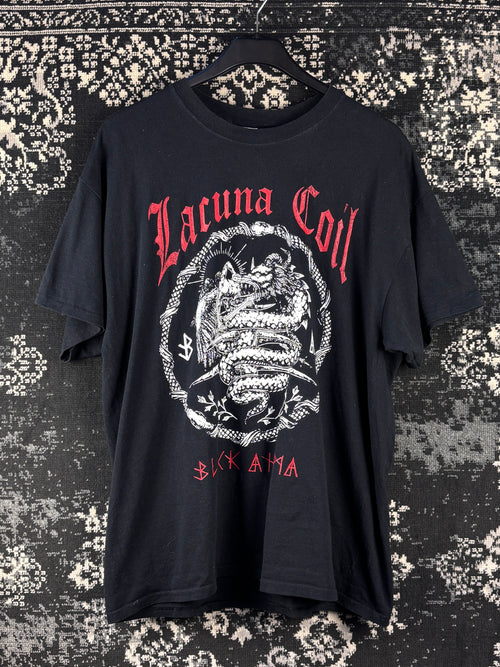 Vintage Lacuna Coil Black Metal Band Graphic T-Shirt