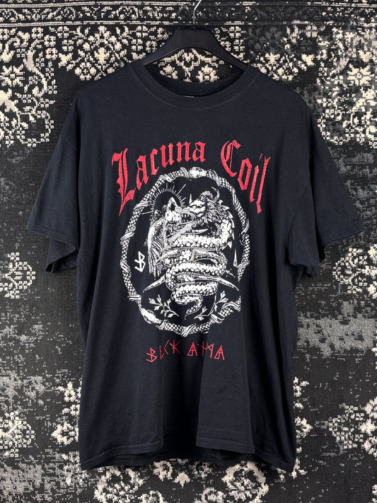 Vintage Lacuna Coil Black Metal Band Graphic T-Shirt