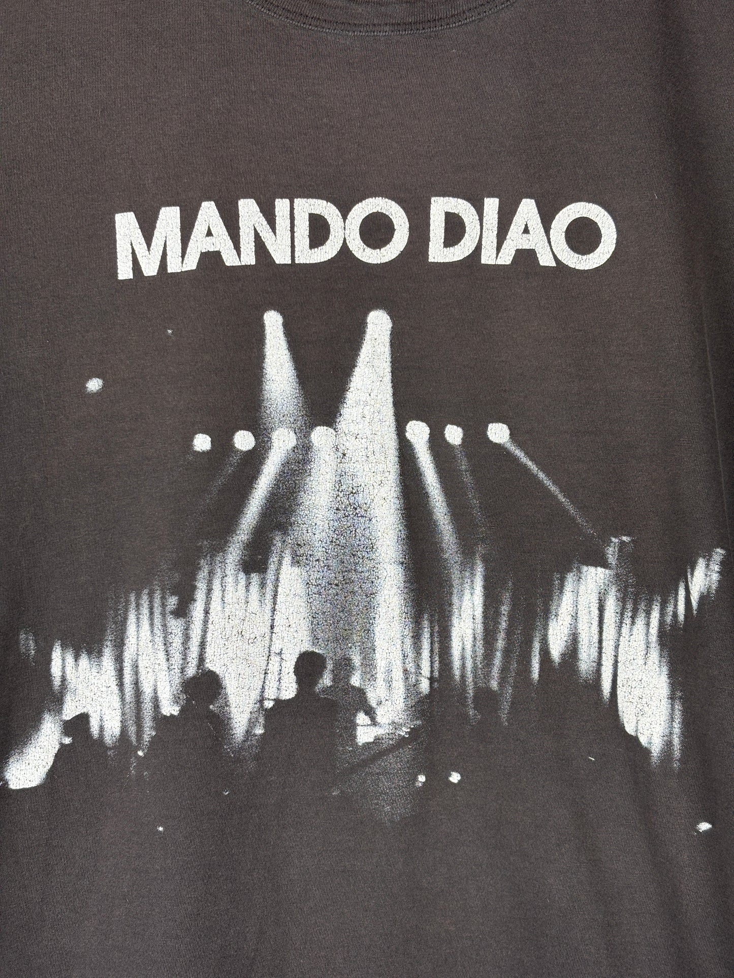Men's Vintage Mando Diao 2005 Hurricane Tour Dark Gray T-Shirt
