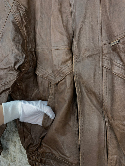 Men's Vintage Jofama Brown Leather Jacket