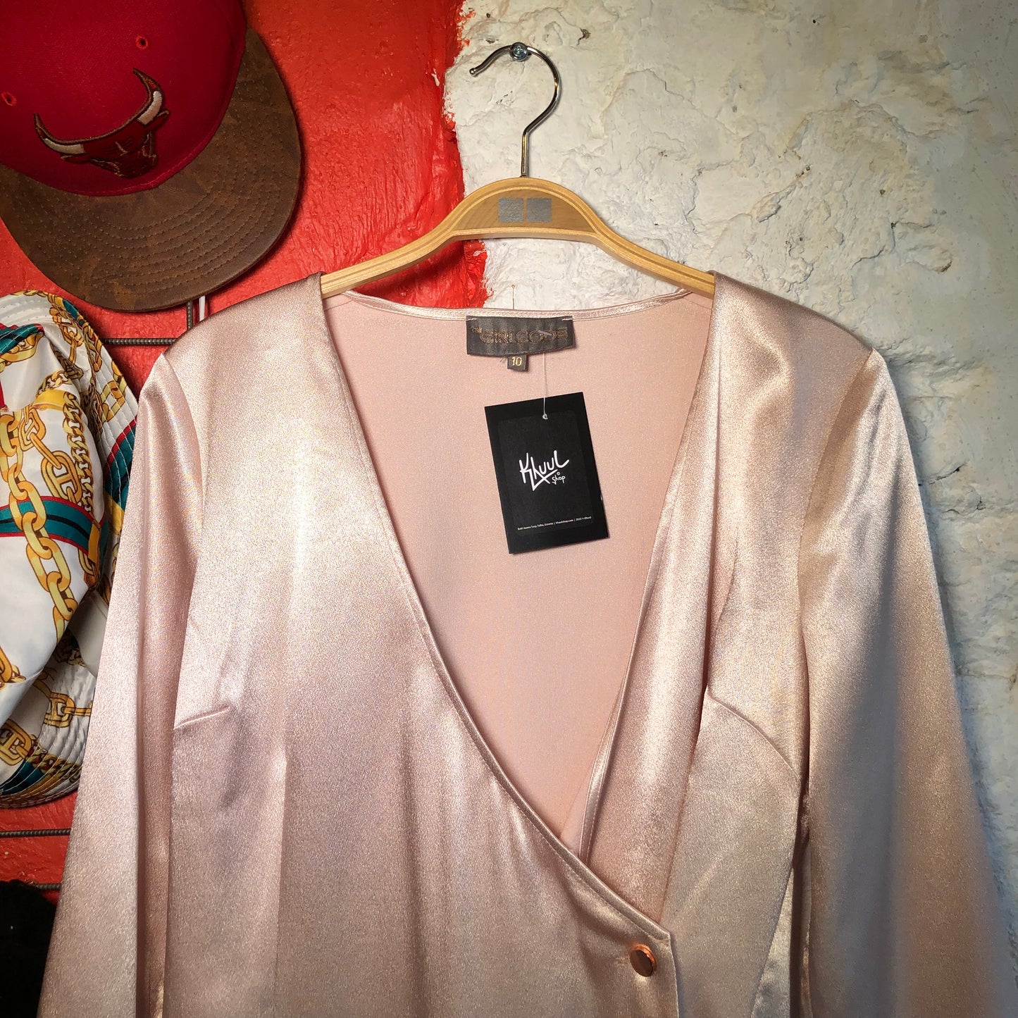 Pink Satin-like Cardigan