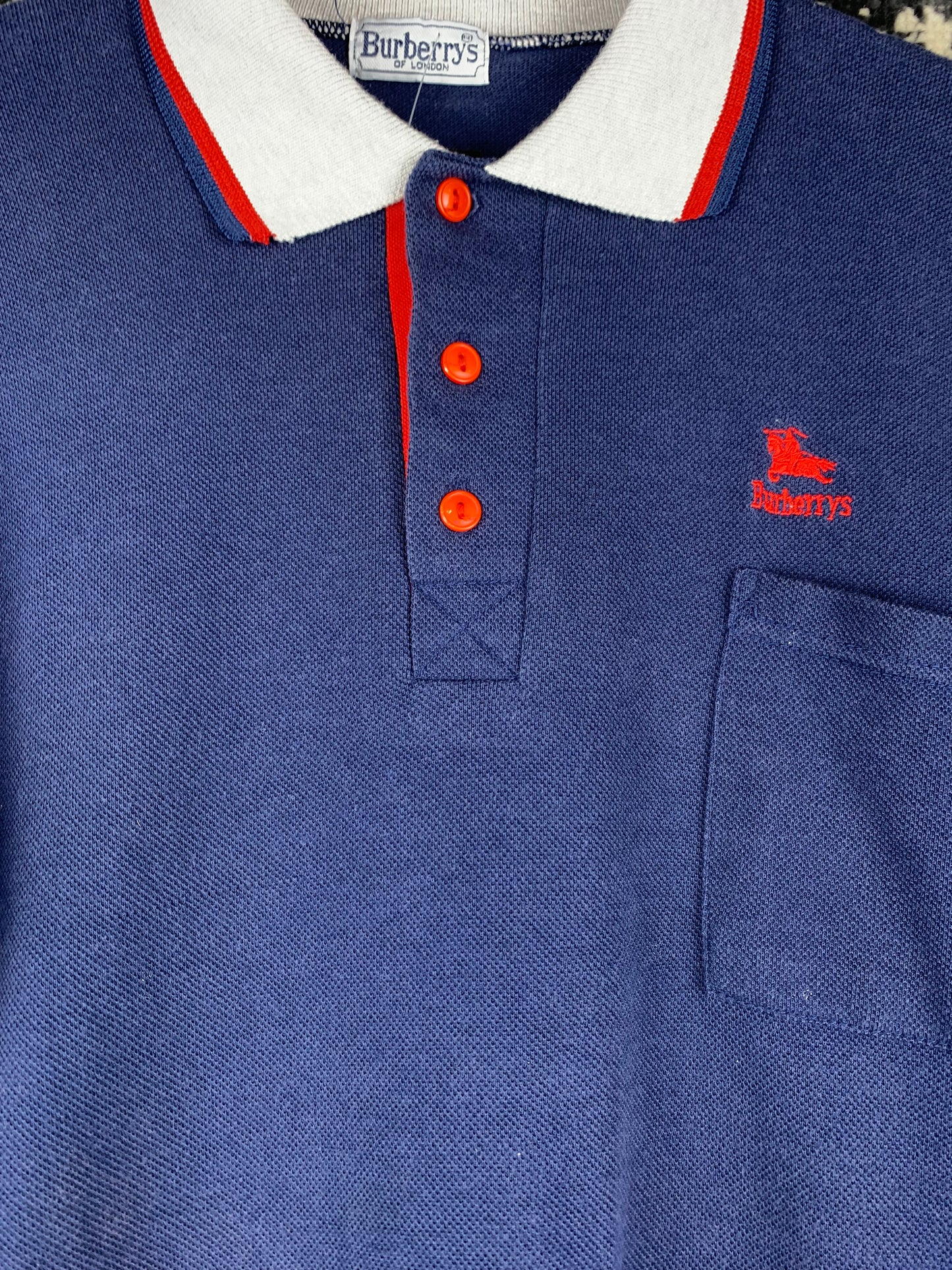 Mens Vintage Burberrys Polo Shirt