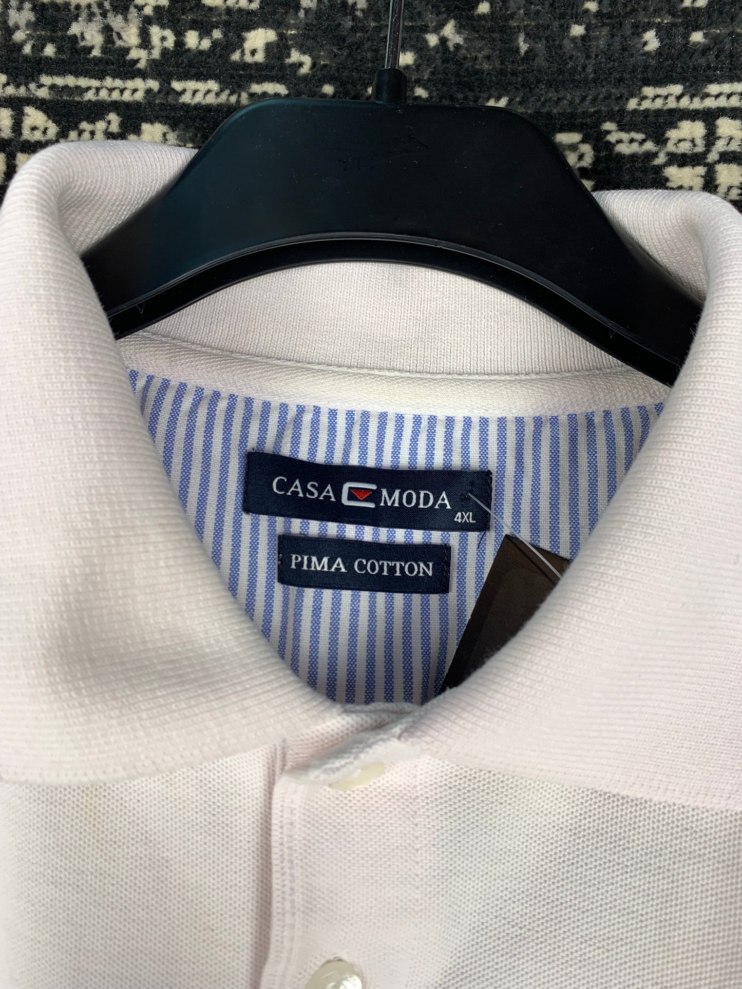Men's White Y2K Polo Shirt by Casa Moda