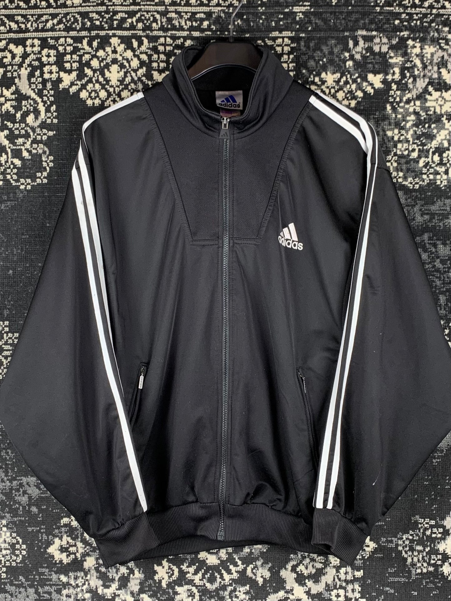 Mens Vintage Black Adidas Track Jacket