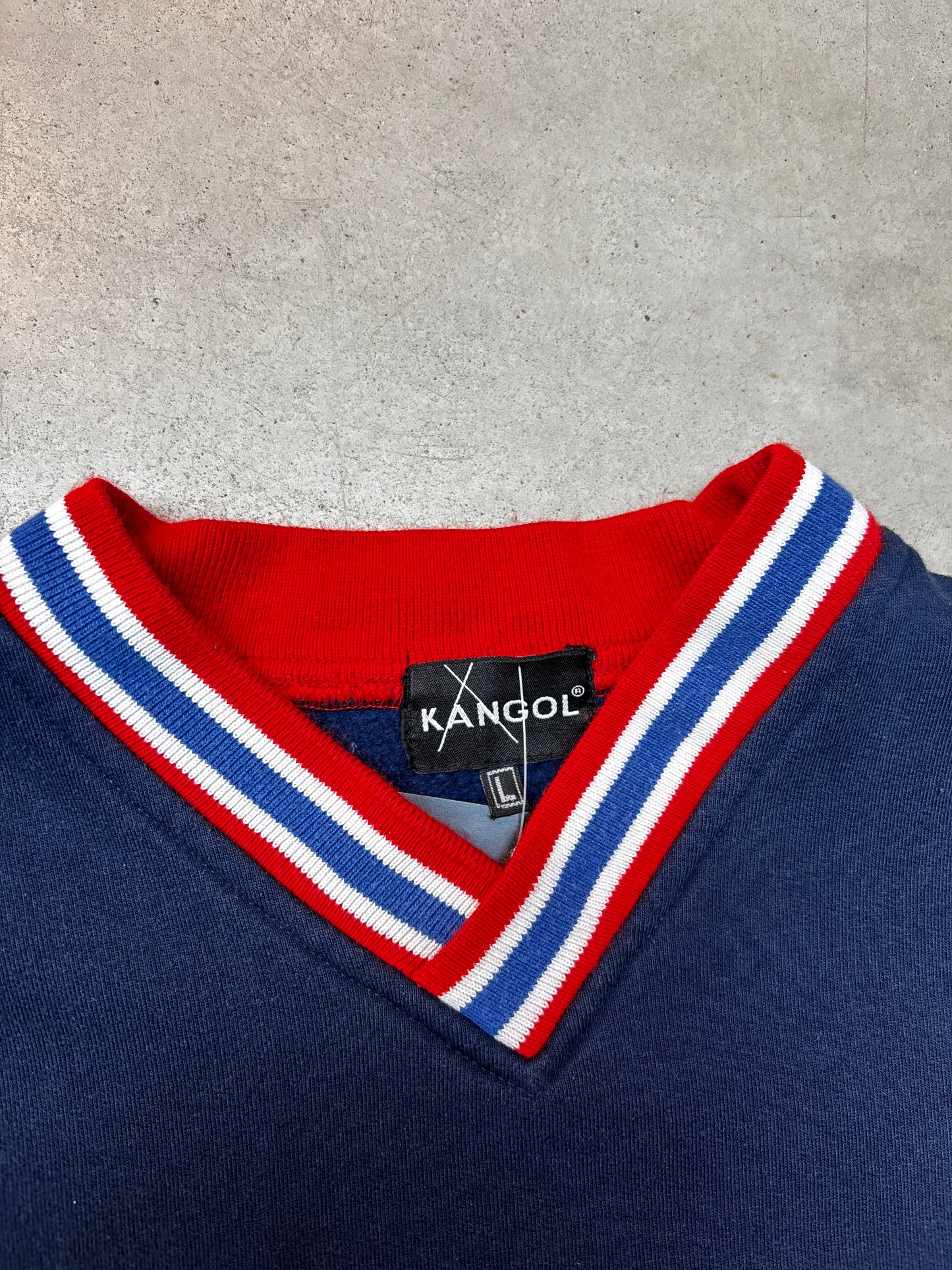 "KANGOL" Navy Blue Sweater