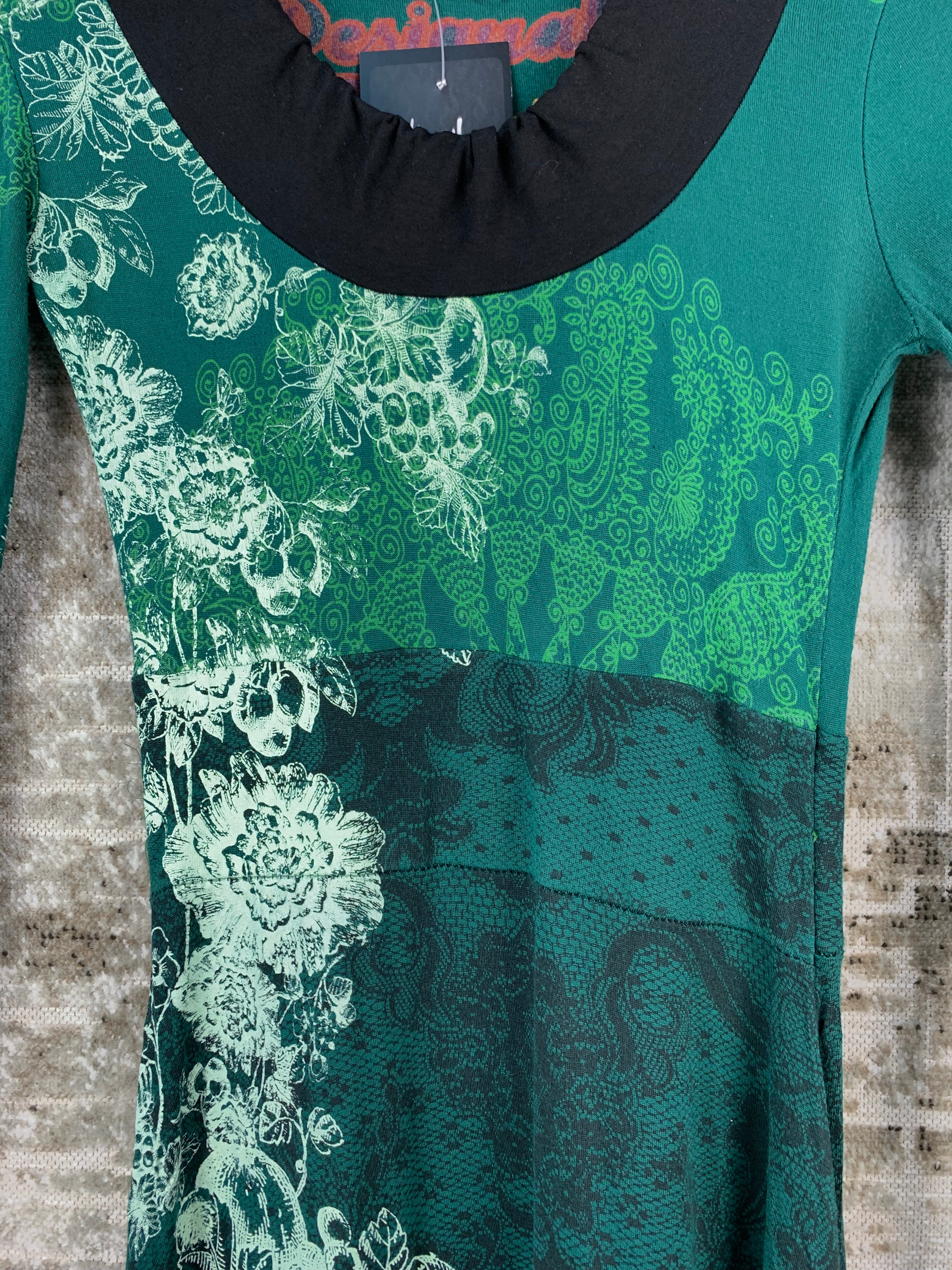 Womens Y2K Green Whimsical Desigual Dress