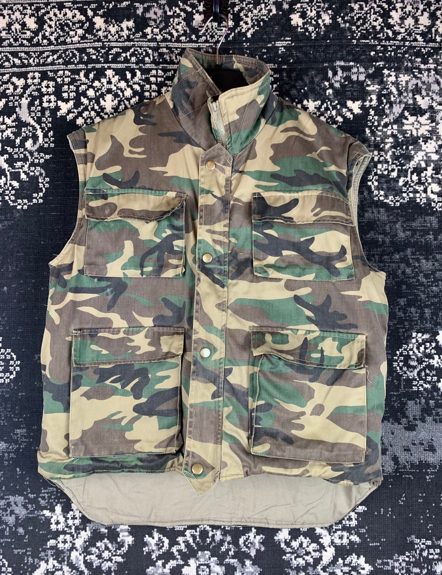 Men's Y2K Military Camo Utility Vest