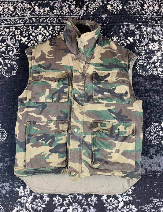 Men's Y2K Military Camo Utility Vest