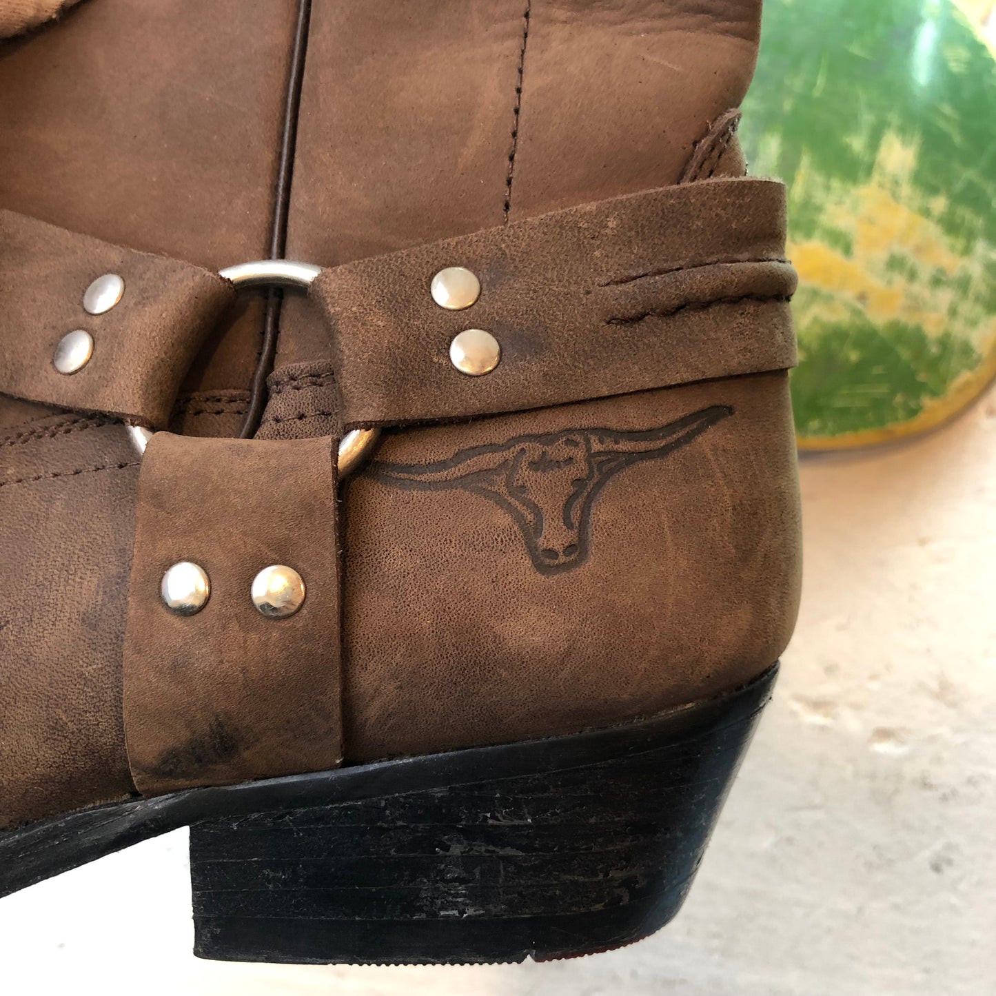 Vintage Suede Cowboy Boots