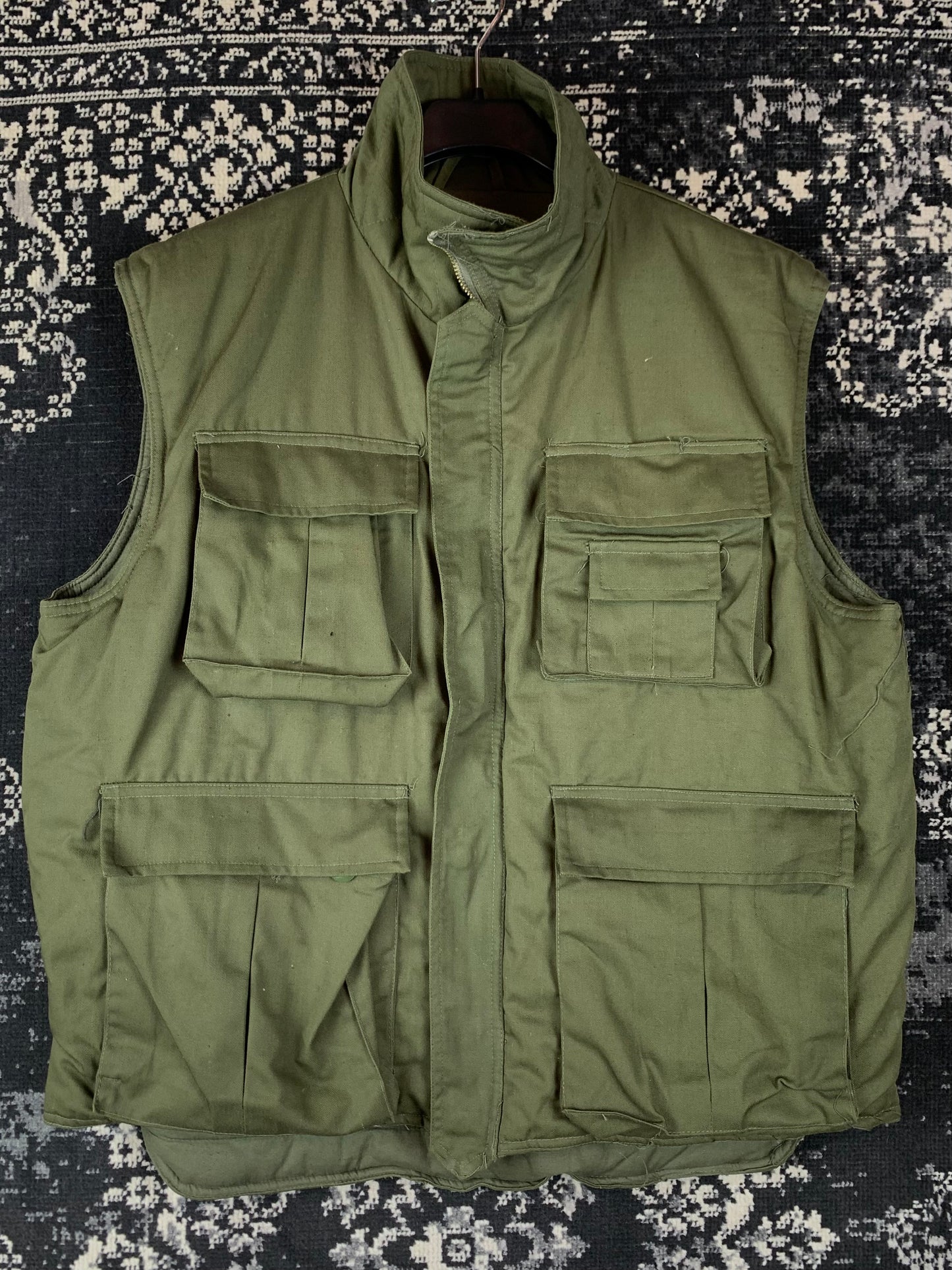 Men's Vintage Khaki Utility Workwear Vest