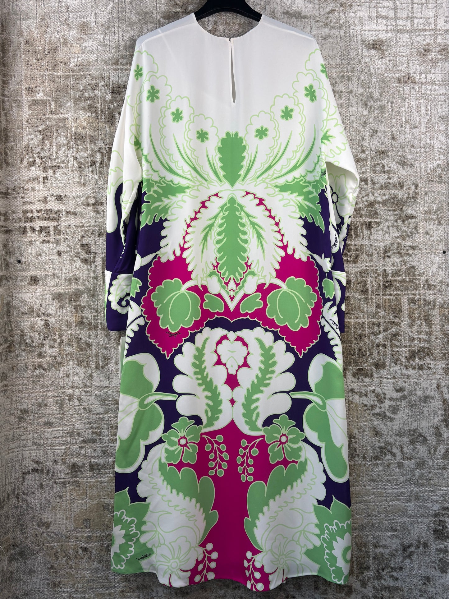 Valentino Garavani Floral Print Silk Midi Dress