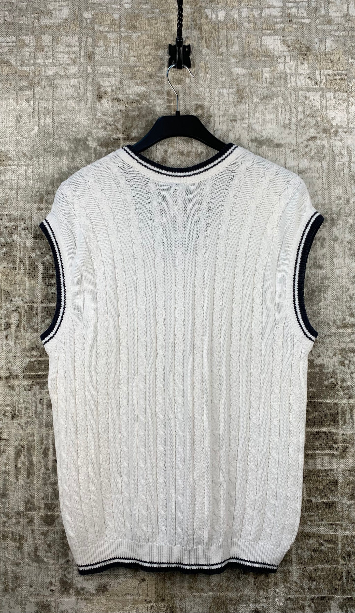 Men's Vintage K-Swiss White Knit Vest