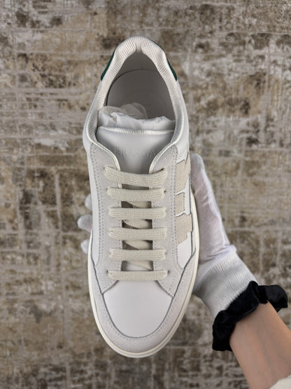 Ferragamo Gancini-Patch Calfskin Leather Sneakers
