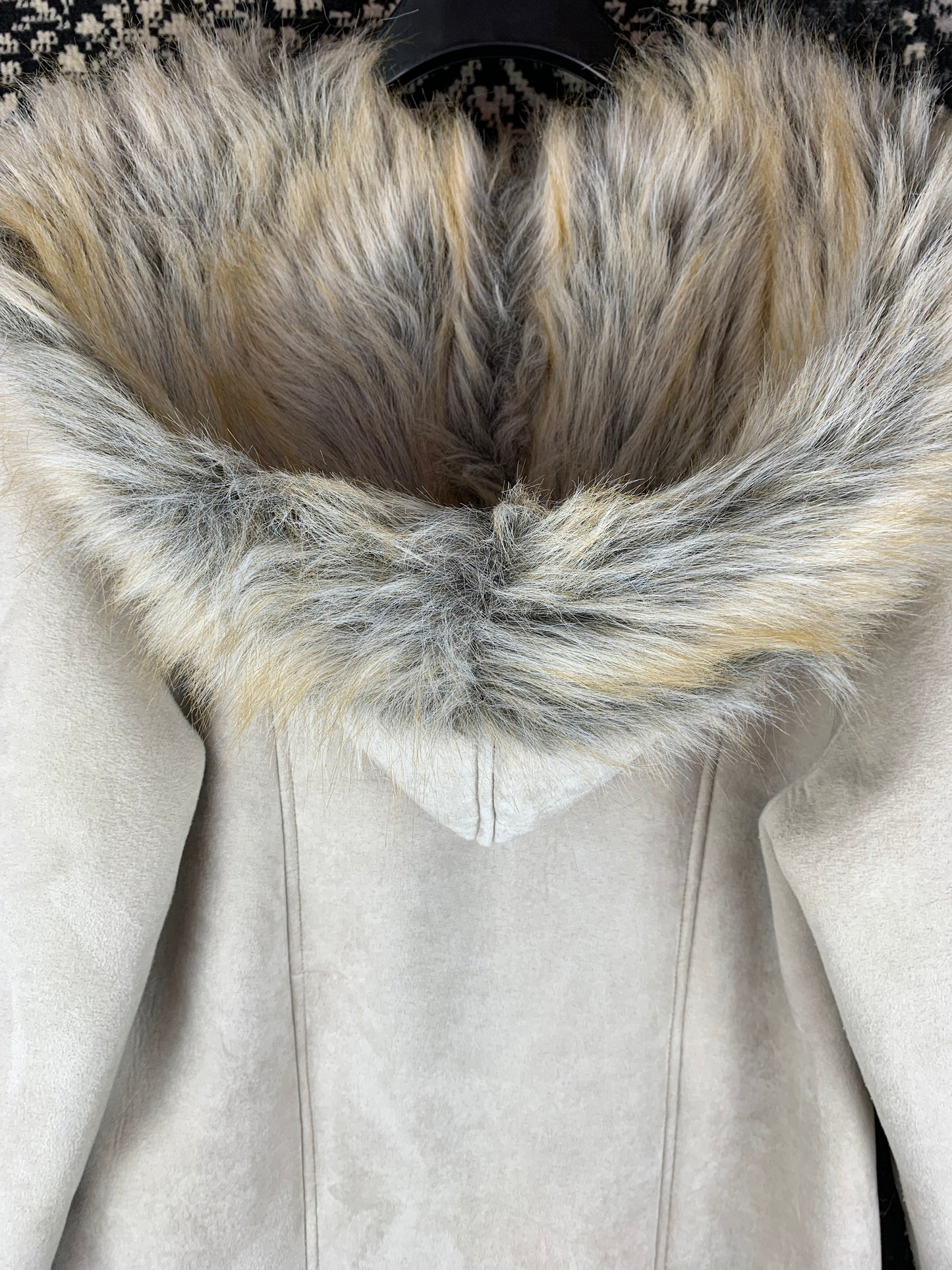 Women's Vintage Beige Faux Shearling Coat