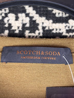 Scotch & Soda Greenish Brown T-Shirt with Velvet “Monsieur Scotch”