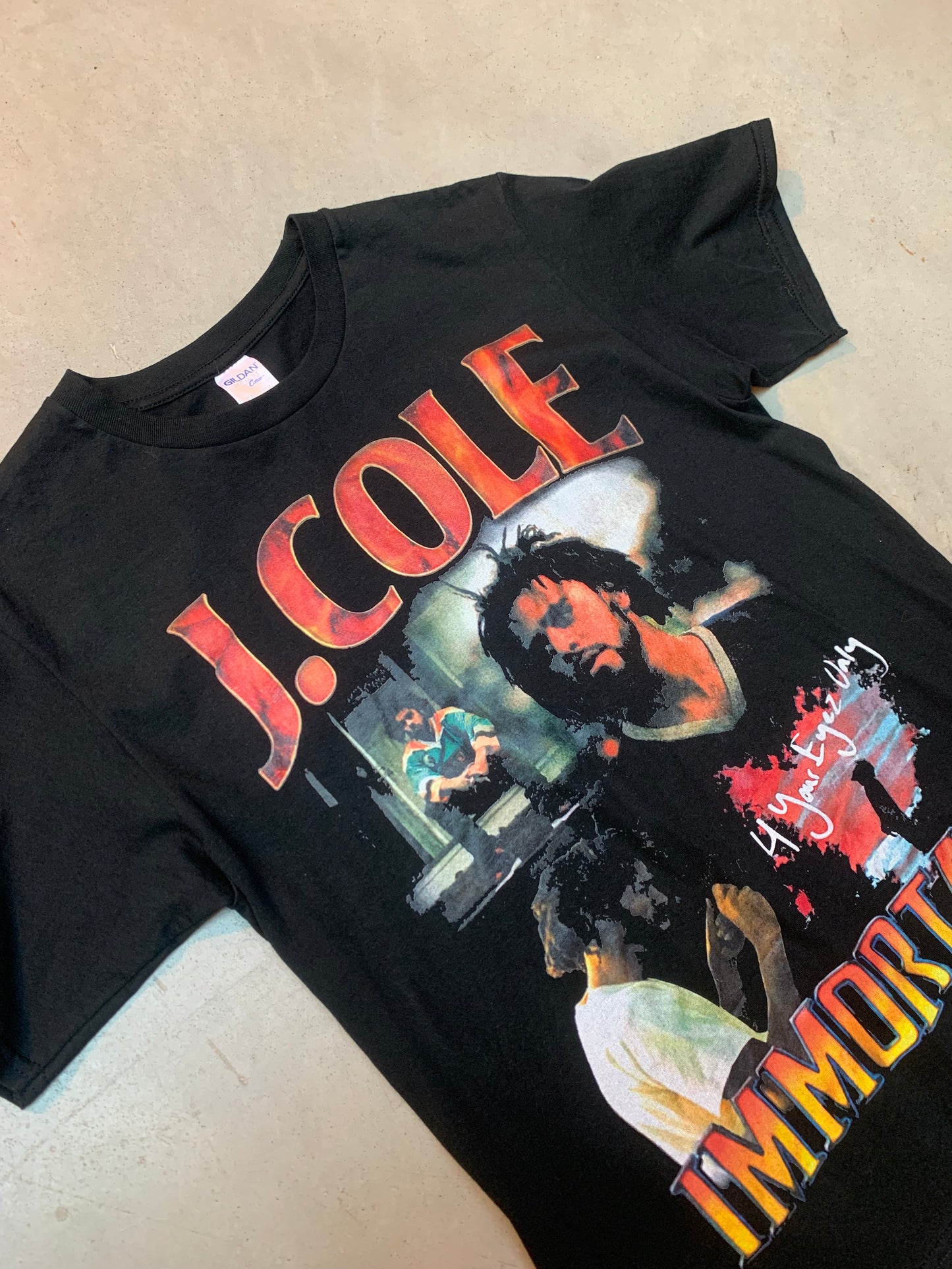 Vintage Unisex J. Cole Black Graphic T-Shirt
